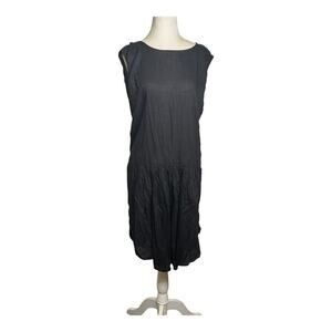 IRO Olivia Black Viscose Open T Strap Back Mini Dress FR 38 US Size 6